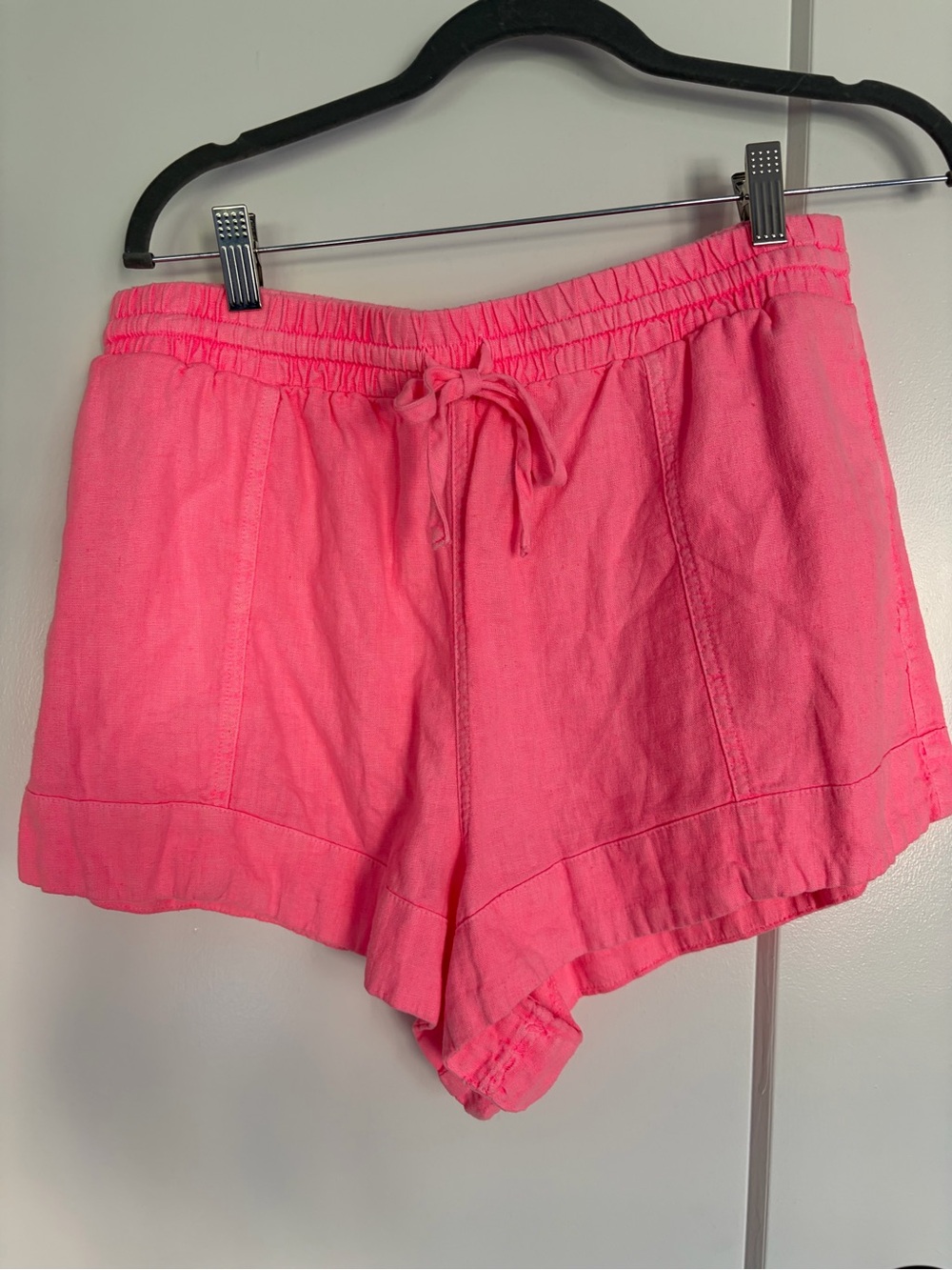 Universal Threads Linen Pink Button-Up Shirt & Short Set - Picture 6 of 7
